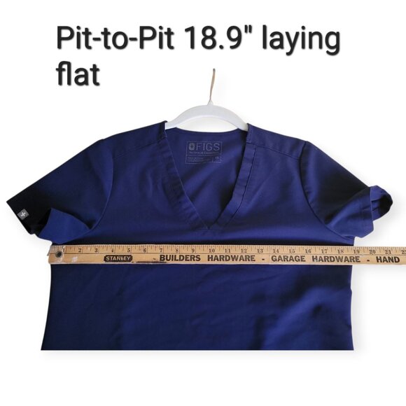 Figs Technical Collection s/s navy blue three-pocket Casma scrub size XS - Picture 4 of 6